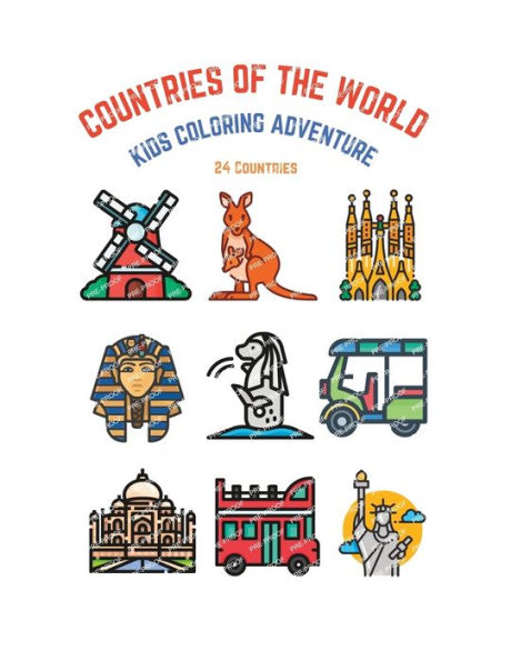 Countries of the World: Kids Coloring Adventure: Kids Coloring Book