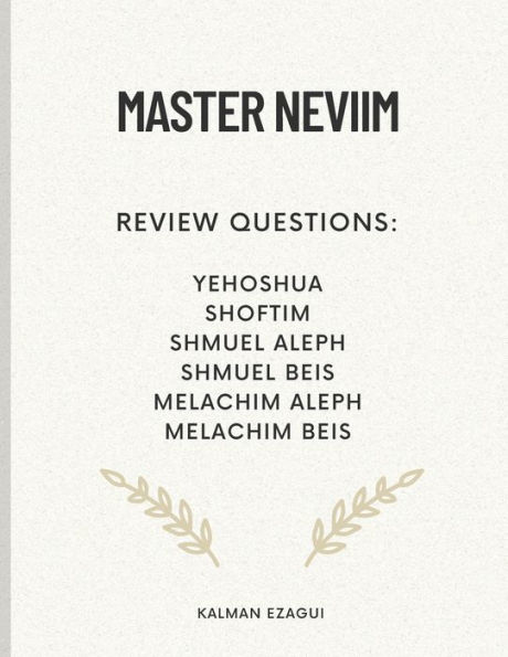 Master Neviim: Yehoshua, Shmuel Aleph, Shmuel Beis, Melachim Aleph, Melachim Beis
