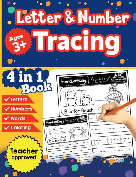 Letter & Number Tracing 4 in 1 book