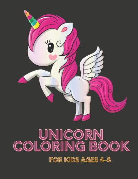 Unicorn Coloring Book, 50 Coloring Pages, Gift for Kids,