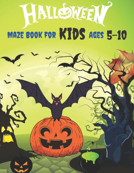 Halloween Maze Book for Kids Ages 5-10