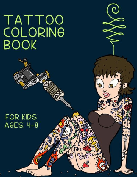 tattoo Coloring Book For kids ages: Brain Activities and Coloring book for Brain Health with Fun and Relaxing