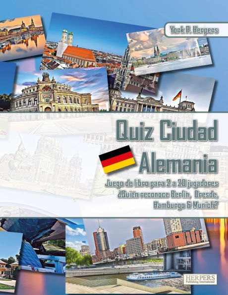 Quiz Ciudad Alemania Juego de libros para 2 a 20 jugadores ¿Quién reconoce Berlín, Dresde, Hamburgo y Munich?