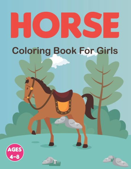 Barnes and Noble Horses Coloring Book For Kids: Horse and Pony Coloring  Book for Kids Ages 4-8 :64pages.- Suitables for markers, coloring pencils,  water colors, gel pens