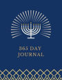 Jewish Menorah Blank Journal for Daily Reflections: 1 Year Diary Book