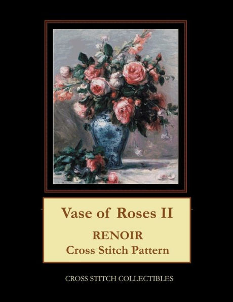 Vase of Roses II: Renoir Cross Stitch Pattern