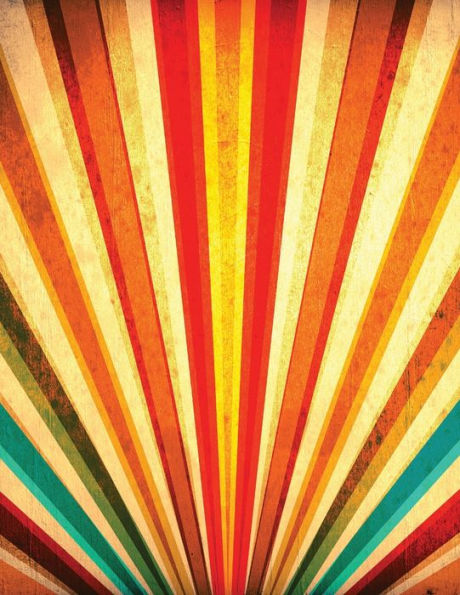 Vintage Composition Notebook: Rainbow Flare College Ruled 110 Pages Large 8.5 x 11