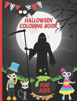 HALLOWEEN COLORING BOOK FOR KIDS: A Fun Children Coloring Book with Spooky Halloween Illustration For Kids Boys, Girls and Toddlers Ages 2-4, 4-8 Perfect Gift For Toddlers, Preschoolers and Elementary School (halloween kids books)