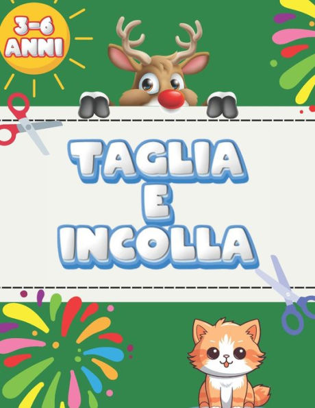 Taglia e Incolla: Un Divertente Libro per Bambini da Colorare e Tagliare