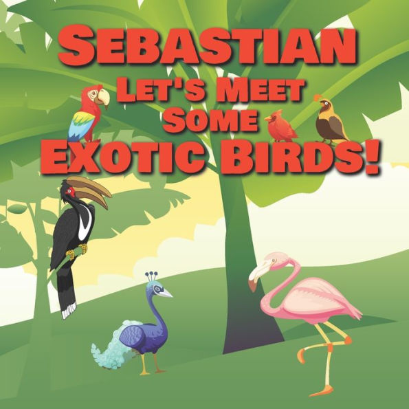 Sebastian Let's Meet Some Exotic Birds!: Personalized Kids Books with Name - Tropical & Rainforest Birds for Children Ages 1-3