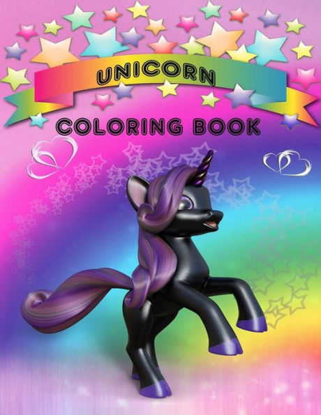 Unicorn Coloring Book: Simple and fun coloring book for kids