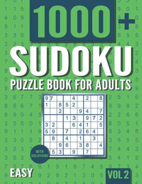 Sudoku Puzzle Book For Adults 1000 Easy Sudoku Puzzles With Solutions Vol 2 By Visupuzzle 0349