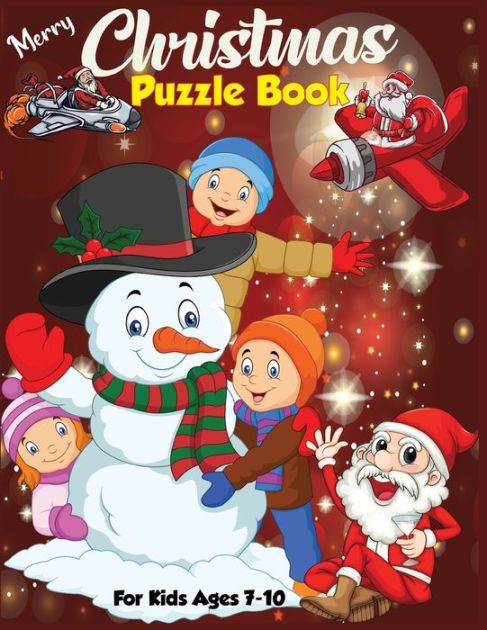 Christmas Puzzle Book For Kids Ages 7-10: A Educational Christmas Word ...