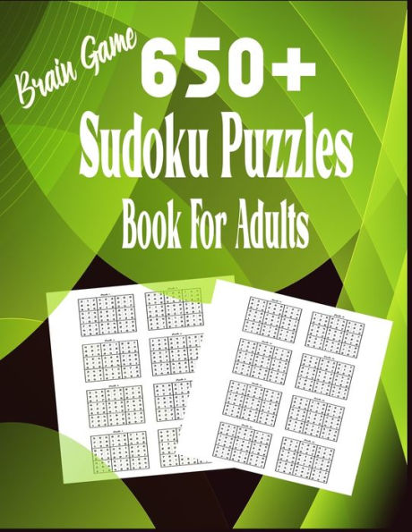Brain game: Sudoku puzzle books for adults