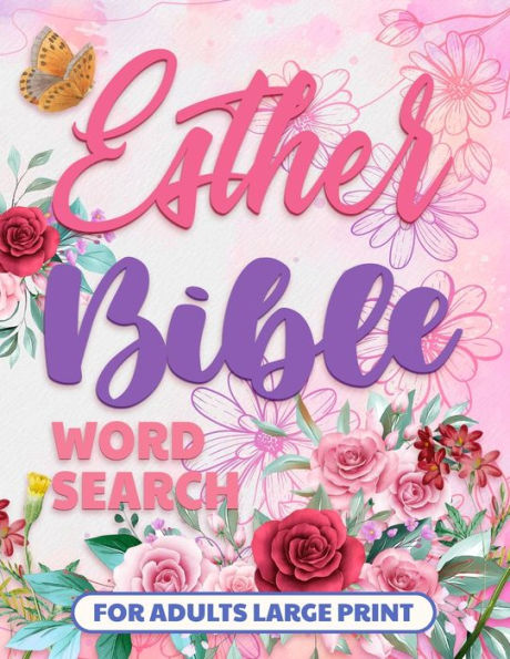 Esther Bible Word Search Books for Adults Large Print: Bible Word Find, Puzzle for Seniors with Dementia