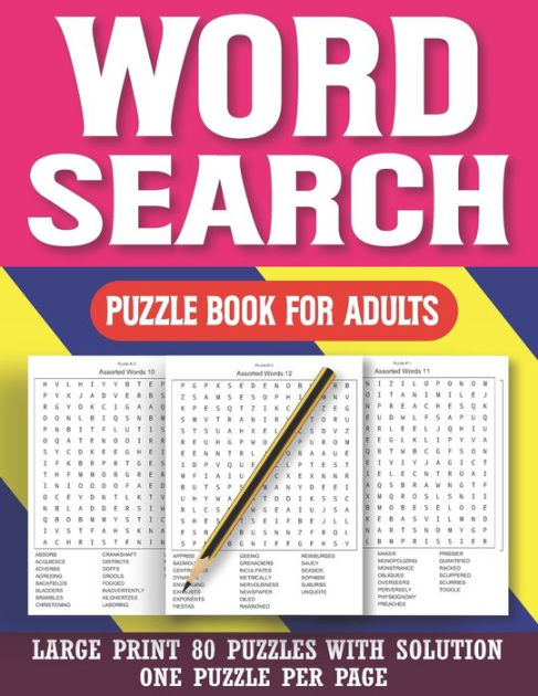 Word Search Puzzle Book For Adults: Wordsearch Games for Adults And ...