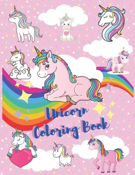 Unicorn Coloring Book: Coloring Book For Kids Ages 4-8 (English Edition) (8.5x11 - 50 Pages)