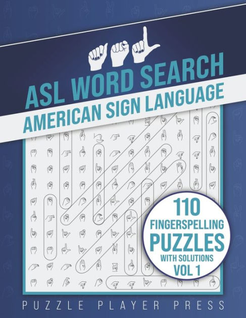 ASL Word Search American Sign Language -110 Fingerspelling Puzzles with ...
