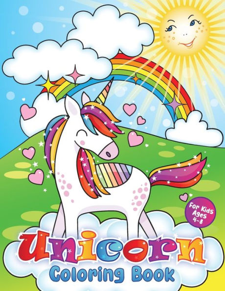 Unicorn Coloring Book: For Kids Ages 4-8 [Book]