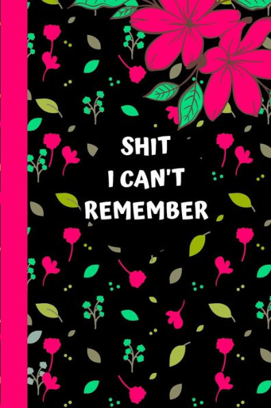 Shit I Can't Remember: Password logbook and internet password organizer, alphabetical password book, Internet Websites, and Passwords, Logbook To Protect Usernames, password book small (6 x 9Inch , 110 pages).