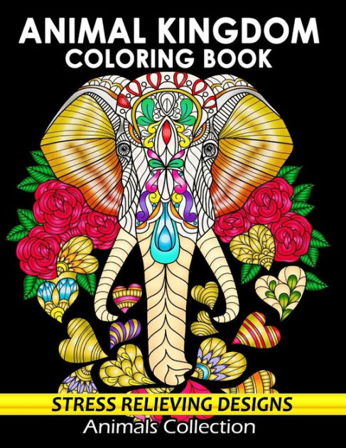 Animal Kingdom Coloring Book: Adorable Animals Adults Coloring Book ...