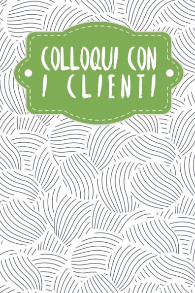 Colloqui con i clienti: Quaderno da completare per la registrazione delle conversazioni con i (nuovi) clienti Design: Cozze astratte