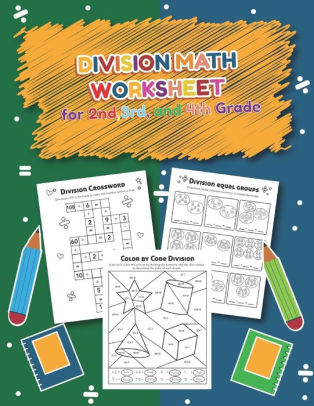 division math worksheet for 2nd 3rd and 4th grade over 20 fun designs for boys and girls educational worksheets practice workbook and activity sheets by teaching little hands press paperback