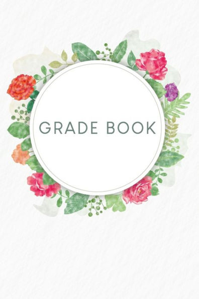 Grade Book: Grade booklet for pupils and students Design: Watercolour Flowers