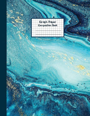 Teal Blue Marble Cover Graph Paper Composition Book Aesthetic Quad Graph Ruled Notebook 5 Squares Per Inch 5x5 Grid Paper Journal Math Science Students 8 5 X 11 Large By Creative School