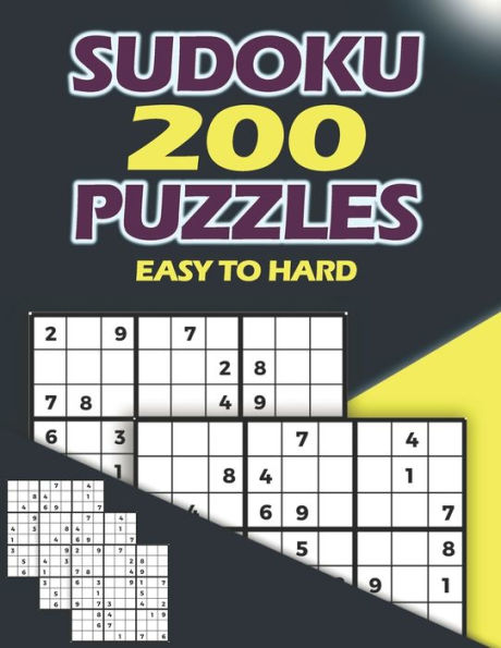 sudoku 200 puzzles: A-package bonanza for sudoku lovers /EASY to HARD SOLVE