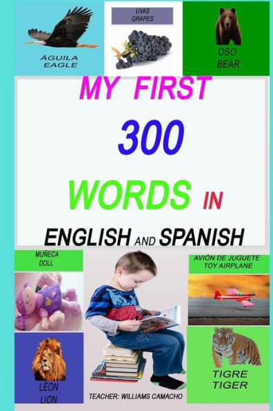 MY FIRST 300 WORDS IN ENGLISH AND SPANISH.: LET'S GET TALKING! (MY FIRST BOOK WITH COLORED IMAGES), ENGLISH EDITION