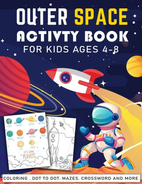 outer space activity book for kids ages 4-8: A Fun Kid Workbook Game ...