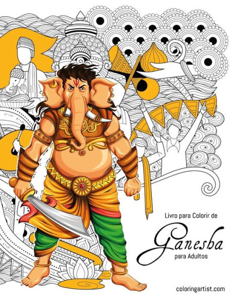 Livro para Colorir de Ganesha para Adultos
