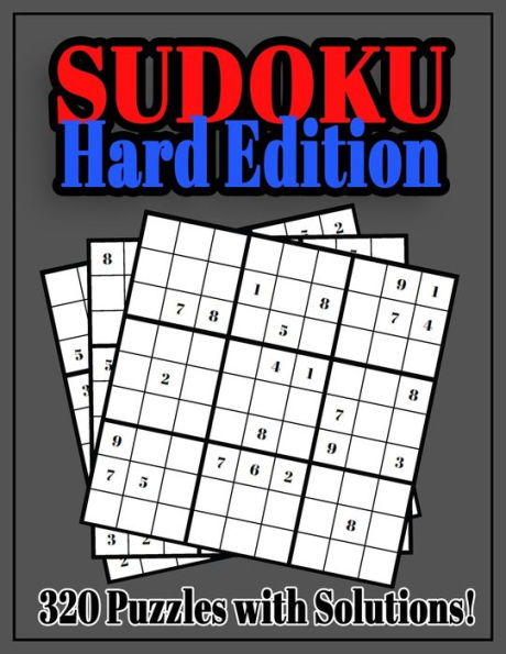 Sudoku Hard Edition: Sudoku puzzle for adults, 320 Challenging Tough puzzle book, sudoku puzzle for kids, Large book, brain workout, sudoku for experts