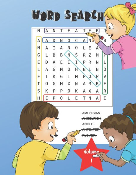 Word Search: Volume 2 Word Search For Kids 100 Puzzles With Solutions 8.5" by 11"