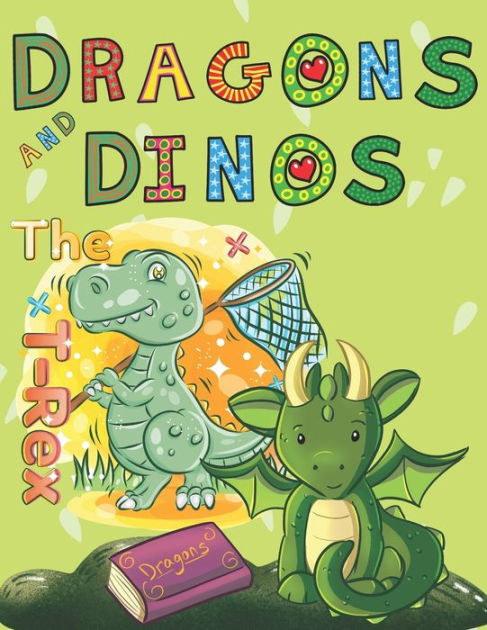 Dragons and Dinos: Dinosaurs and Dragons Coloring Book for Kids by ...