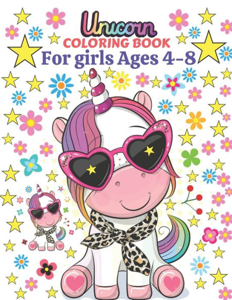 Unicorn coloring book for girls ages 4-8: Beautiful and fun Unicorn shapes collection for coloring