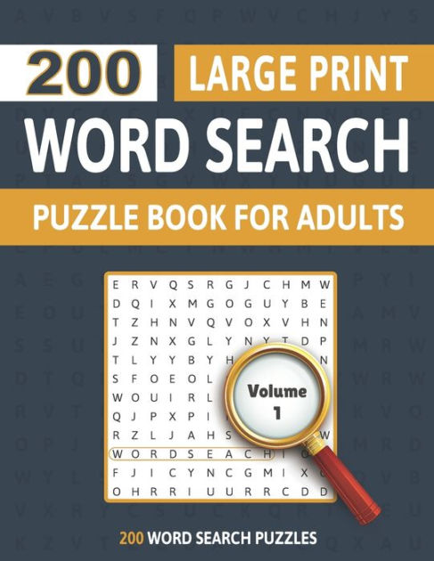 200 Large Print Word Search Puzzle Book For Adults: Hours Of Fun and ...