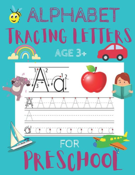 ALPHABET TRACING LETTERS FOR PRESCHOOL: Learn to Write Workbook Practice for Kids with Pen Control, Line Tracing Letters (Kids coloring activity books)
