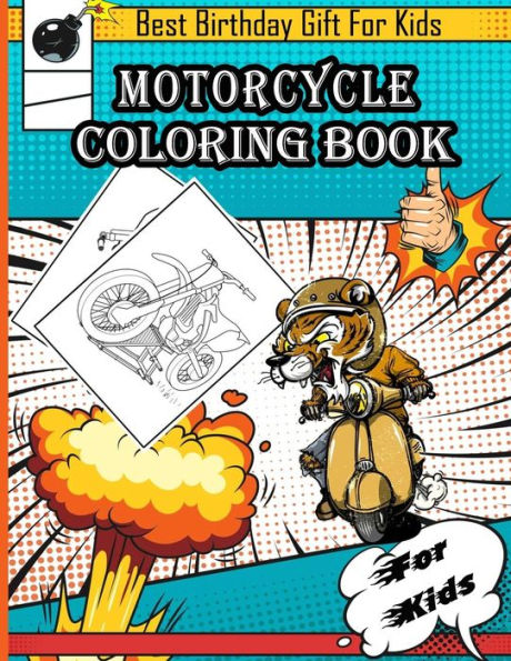 motorcycle coloring book for kids: irt Bike,Heavy Racing Motorbikes, Classic, Retro vintage & Sports Motorcycles to Color - For kids Best Christmas Gift For Kids