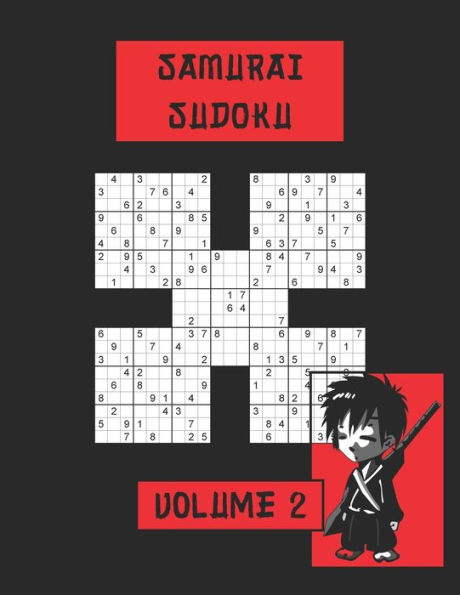 Samurai Sudoku Volume 2: Another 100x5 Sudoku Puzzles: Average Difficulty and Hard