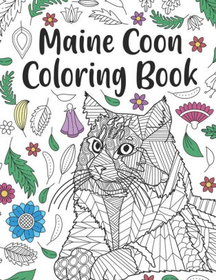 Maine Coon Coloring Book: A Cute Adult Coloring Books for Maine Coon ...