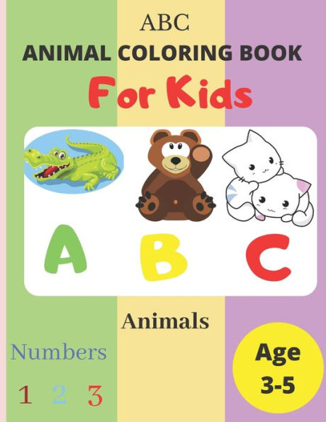 ABC Animal Coloring Book For Kids: ABC for kids coloring book - age 3-5