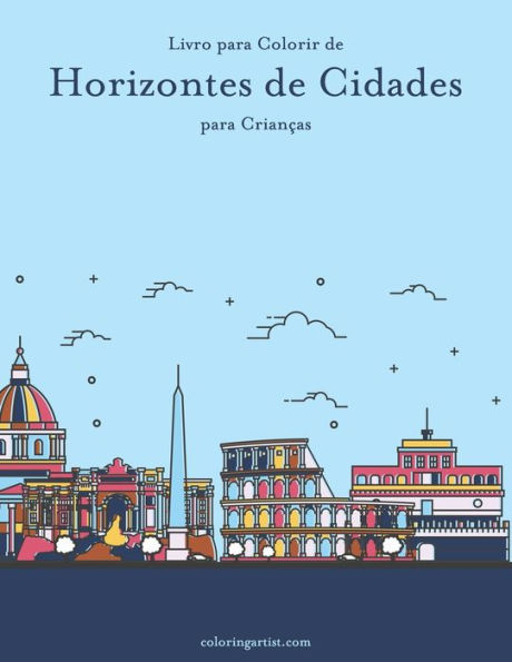 Livro para Colorir de Horizontes de Cidades para Crianças