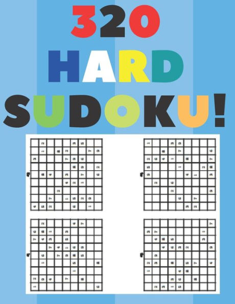 320 hard Sudoku: easy sudoku puzzle books for beginners