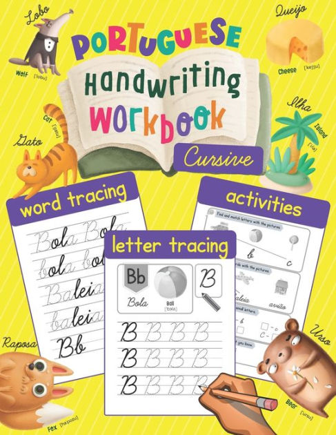 Portuguese Handwriting Workbook: Cursive: Trace & Learn to Write ...