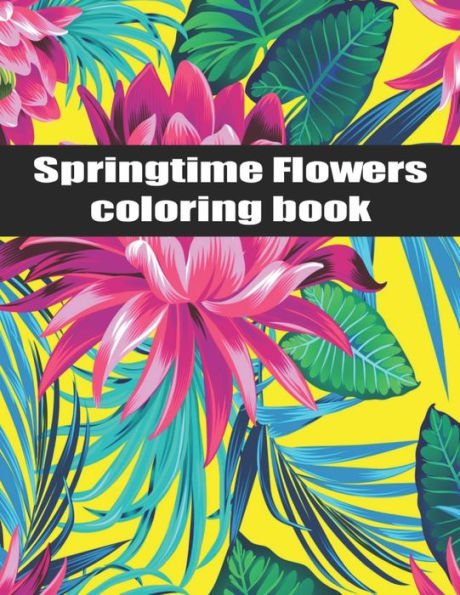 Springtime Flowers coloring book: An Adult Coloring Book with Bouquets, Wreaths, Swirls, Patterns, Decorations, Inspirational Designs, and Much More!
