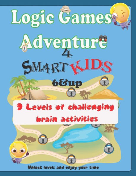 Logic Games Adventure for smart kids 6 & up: 9 Levels of challenging brain activities, unlock levels and enjoy your time
