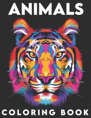 Download Animals Coloring Book Adorable Animals With Black Background Stress Relieving Patterns For Adult And Patterns Coloring Books For Adults By Husky Wanna Fly Paperback Barnes Noble