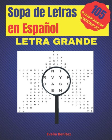 Sopa de letras en español letra grande: Sopa de letras para adultos. Word Search in Spanish
